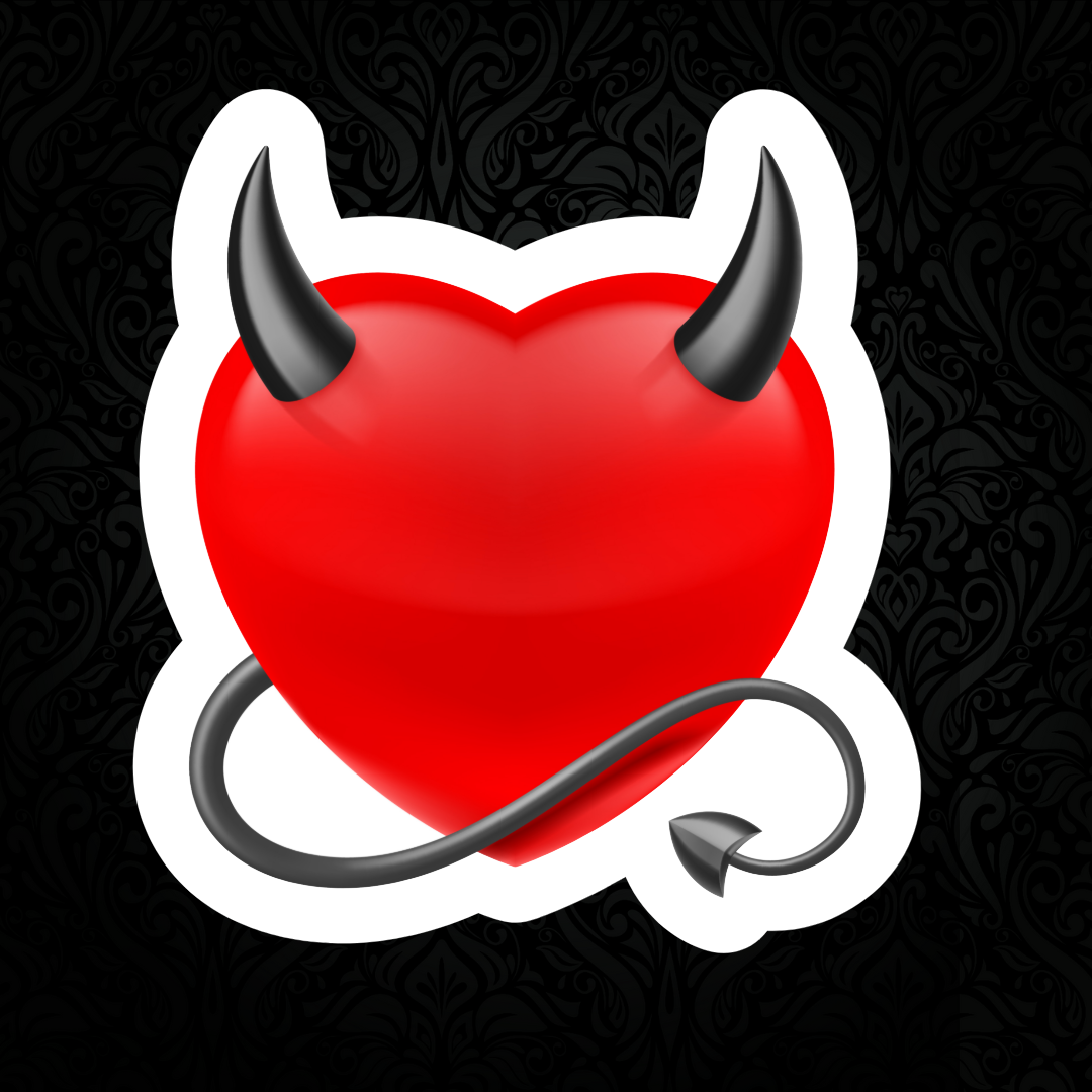 Devil Heart Vinyl Sticker